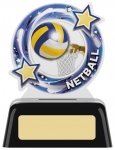 4"NETBALL ROUND ACRYLIC AWARD T/111 S112