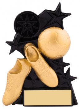 4.5Inch BLACK AND GOLD ASTRA FOOTBALL AWARD