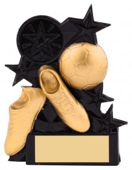 3.75Inch BLACK AND GOLD ASTRA FOOTBALL AWARD