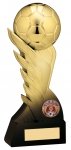 7.75" PEGASUS FOOTBALL TROPHY METALLISED GOLD BLACK BASE