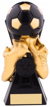 6.25inch GOLD AND BLACK GRAVITY FOOTBALL TROPHY