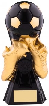 8.75inch BLACK AND GOLD GRAVITY FOOTBALL TROPHY