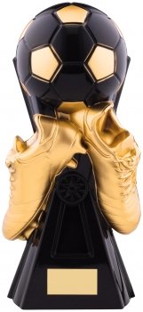 11.75Inch BLACK AND GOLD GRAVITY FOOTBALL TROPHY