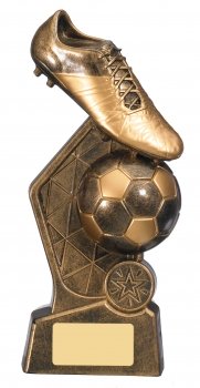 8.75Inch HEX FOOTBALL BOOT AND BALL TROPHY