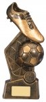 9.75" HEX FOOTBALL BOOT AND BALL TROPHY