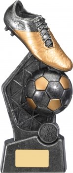 9.75inch HEX FOOTBALL BOOT AND BALL TROPHY