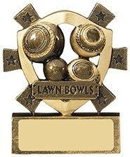 3 1/8inchLAWN BOWLS MINI SHIELD AWARD