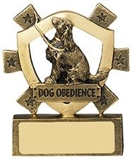 3 1/8inchDOG OBEDIENCE MINI SHIELD AWARD