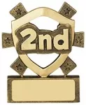 3 1/8"2ND MINI SHIELD AWARD