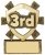 3 1/8"3RD MINI SHIELD AWARD