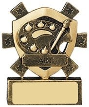 3 1/8inchART MINI SHIELD AWARD