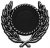 4.5x4.5cm BLACK/SILVER WREATH