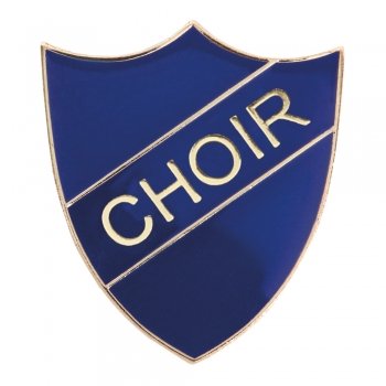 BLUE CHOIR ENAMEL SHIELD BADGE