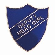BLUE DEPUTY HEAD GIRL ENAMEL