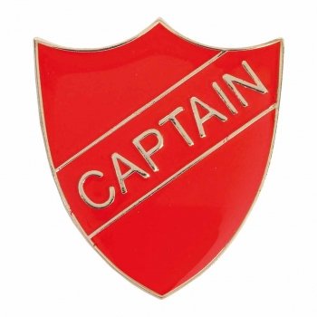 RED CAPTAIN ENAMEL SHIELD