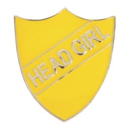 YELLOW HEAD GIRL ENAMEL SHIELD