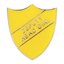 YELLOW DEPUTY HEAD GIRL ENAMEL