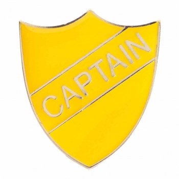 YELLOW CAPTAIN ENAMEL SHIELD