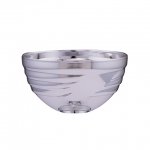 100mm SILVER METAL 1/2 BOWL C/