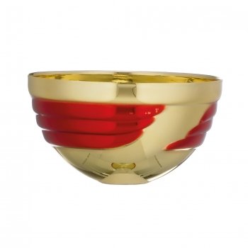80mm GOLD RED METAL 1/2 BOWL