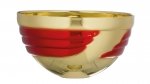 100mm GOLD RED METAL 1/2 BOWL