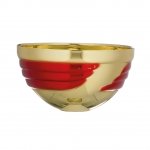 120mm GOLD RED METAL 1/2 BOWL