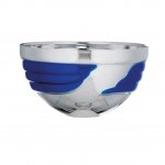 80mm SILVER BLU METAL 1/2 BOWL