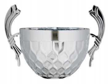 100mm SILVER METAL 3/4 BOWL
