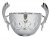 100mm SILVER METAL 3/4 BOWL